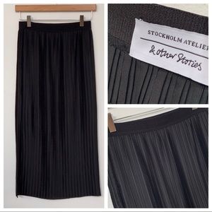 & Other Stories Stockholm Atelier Pleated Skirt Sz US 4
